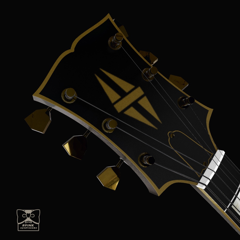 NO-MEN Les Paul Custom エレキギター 3D model FBX