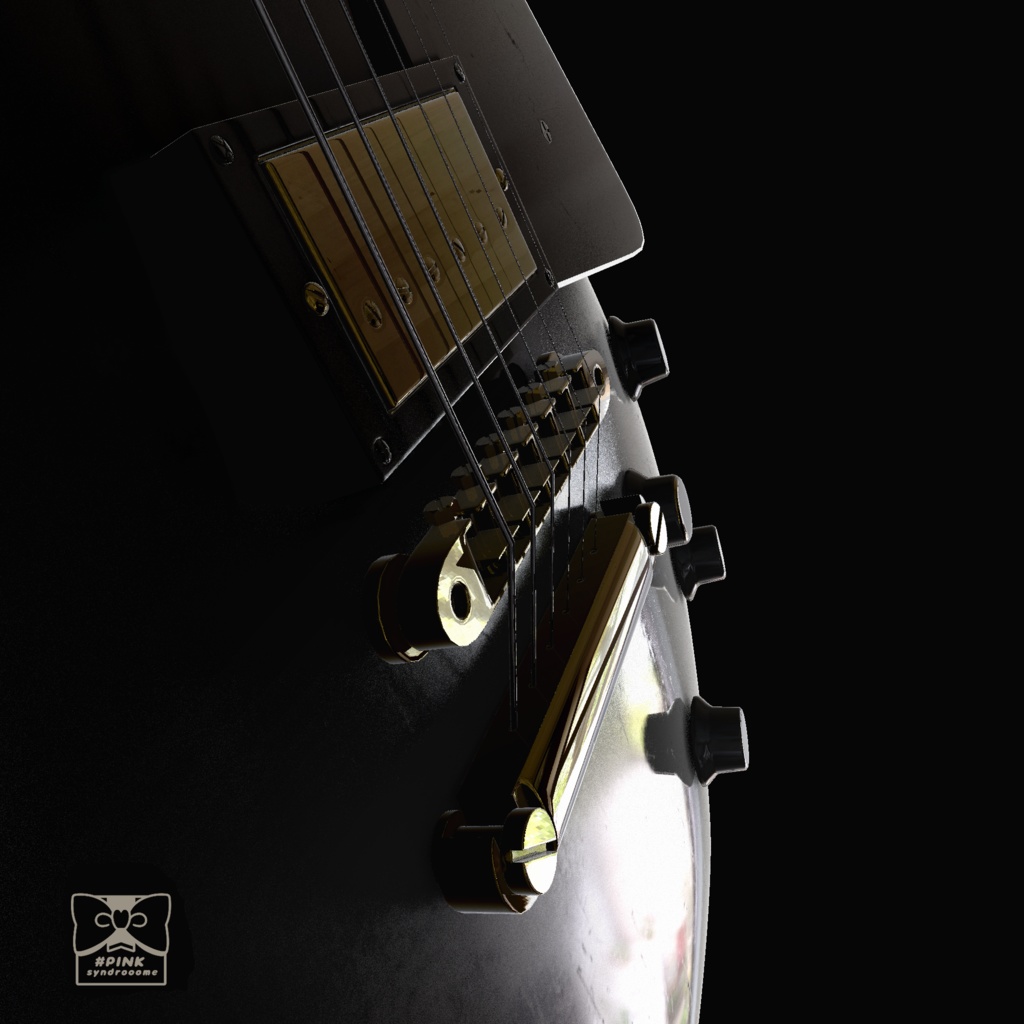 NO-MEN Les Paul Custom エレキギター 3D model FBX
