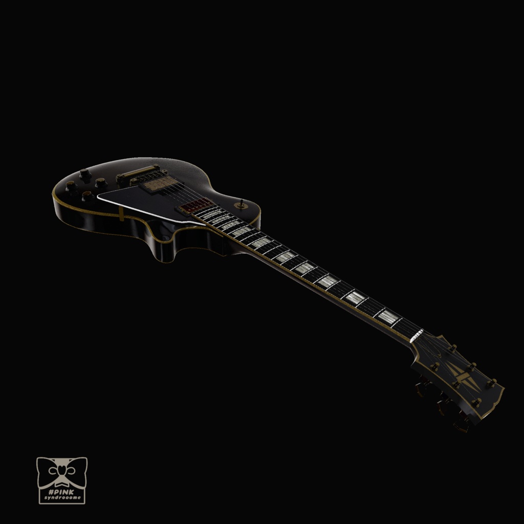 NO-MEN Les Paul Custom エレキギター 3D model FBX