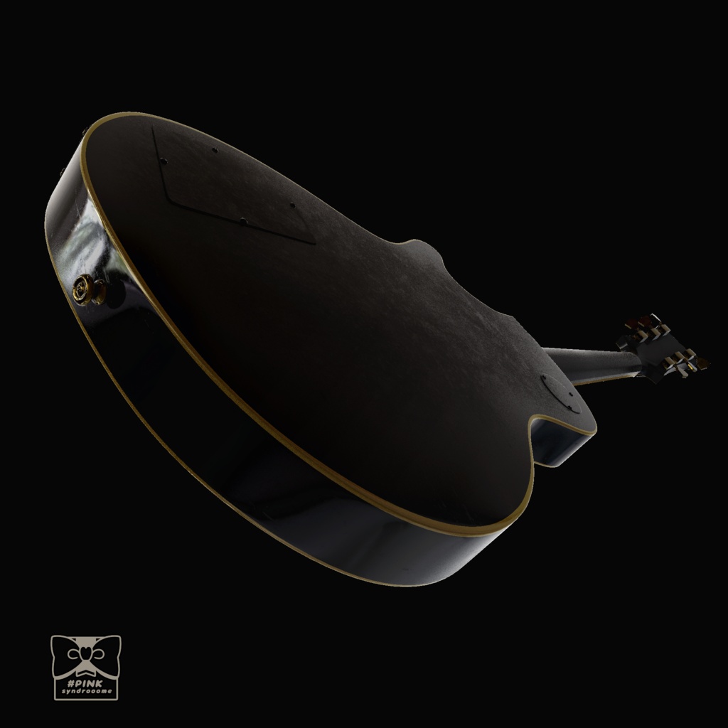 NO-MEN Les Paul Custom エレキギター 3D model FBX