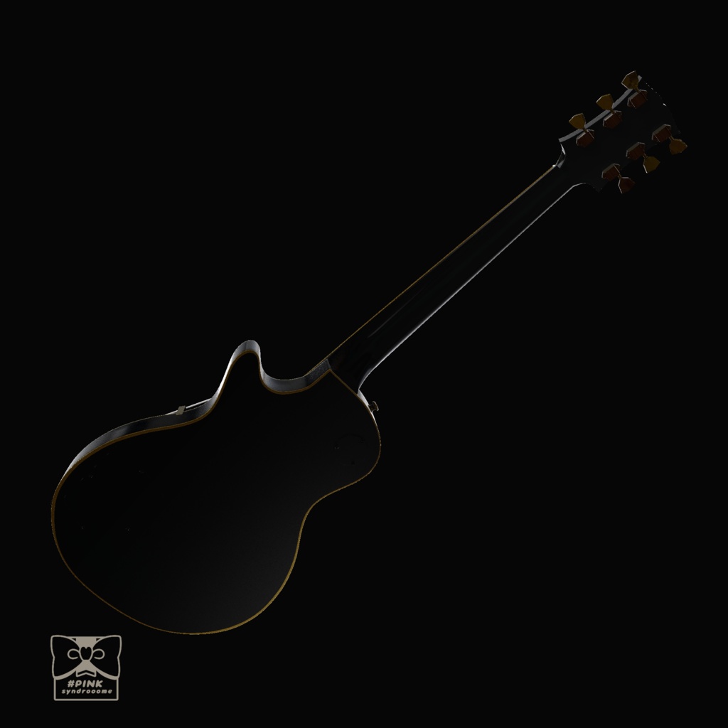 NO-MEN Les Paul Custom エレキギター 3D model FBX