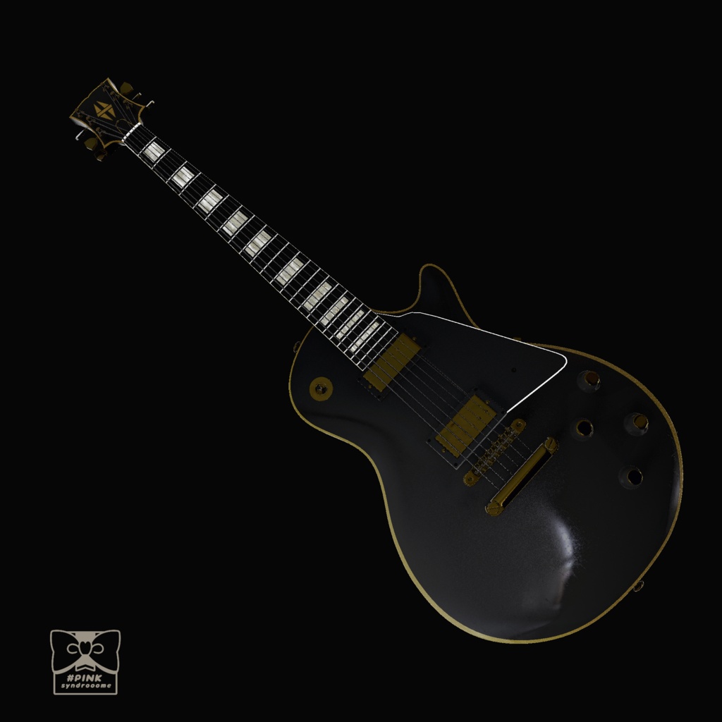 NO-MEN Les Paul Custom エレキギター 3D model FBX