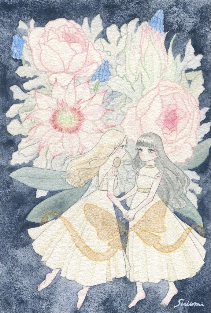 bouquet【額装済み原画】