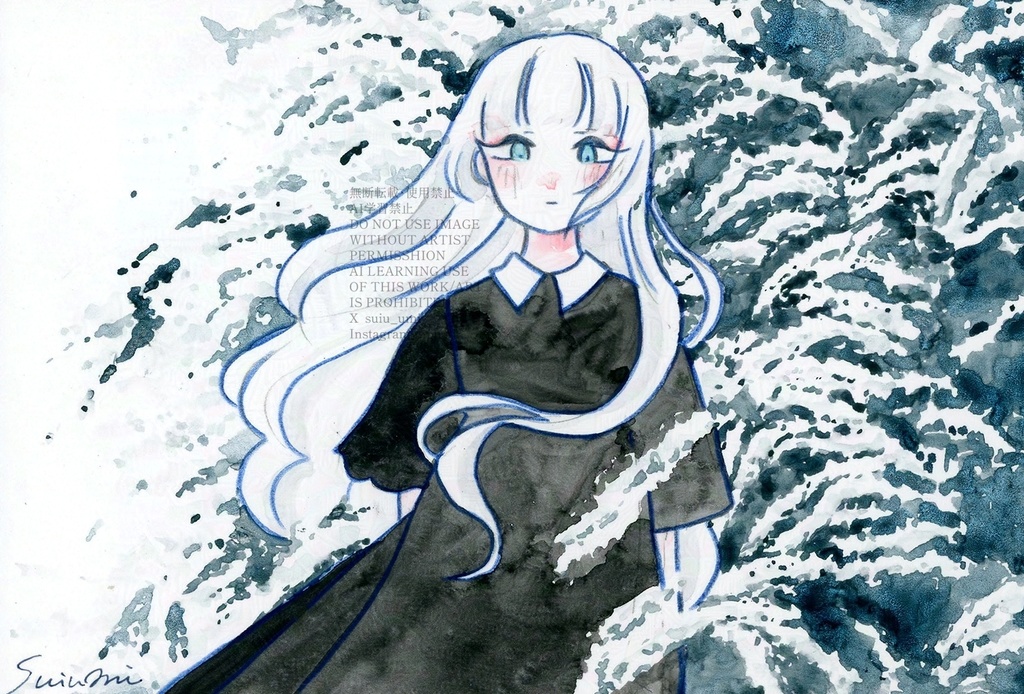 フレームレス原画「ユキヤナギ」