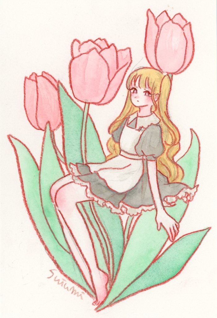【フレームレス原画】チューリップ