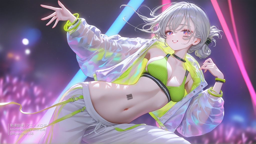 🚀《Eve 💃 Dance My Way！自信の輝き 🌟》ライブ壁紙 (HD 音楽 & 無音楽バンドル) | 高音質WAV付き 🎶 | YouTube チャンネルオリジナルキャラクター
