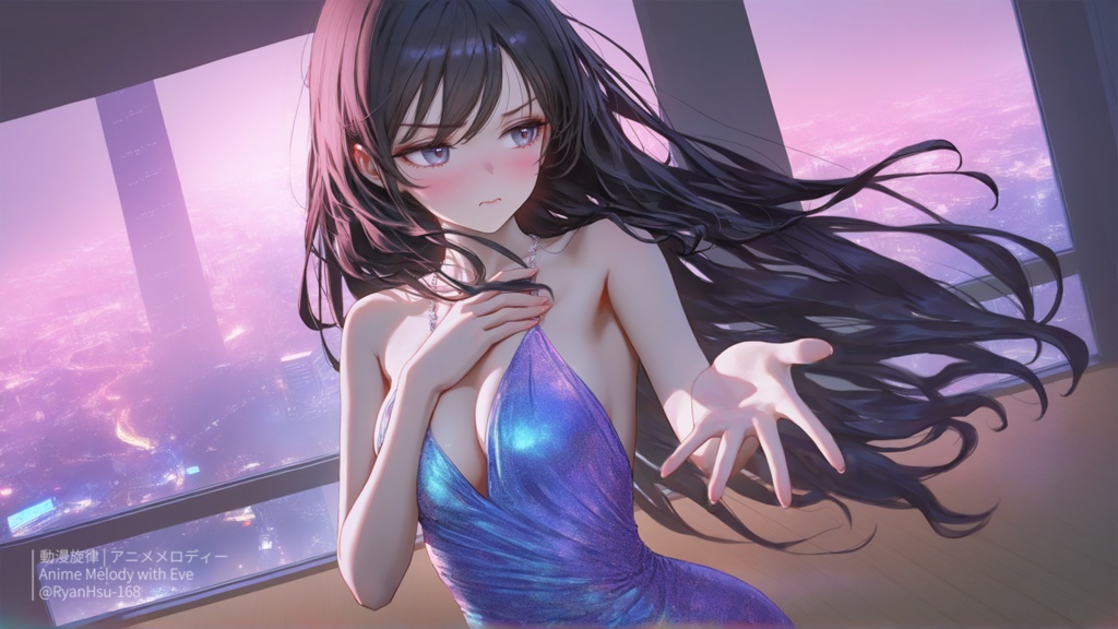 🚀《Rin 💎 エレガントナイト！Elegant Night 🌙》ライブ壁紙 | YouTube チャンネルオリジナルキャラクター