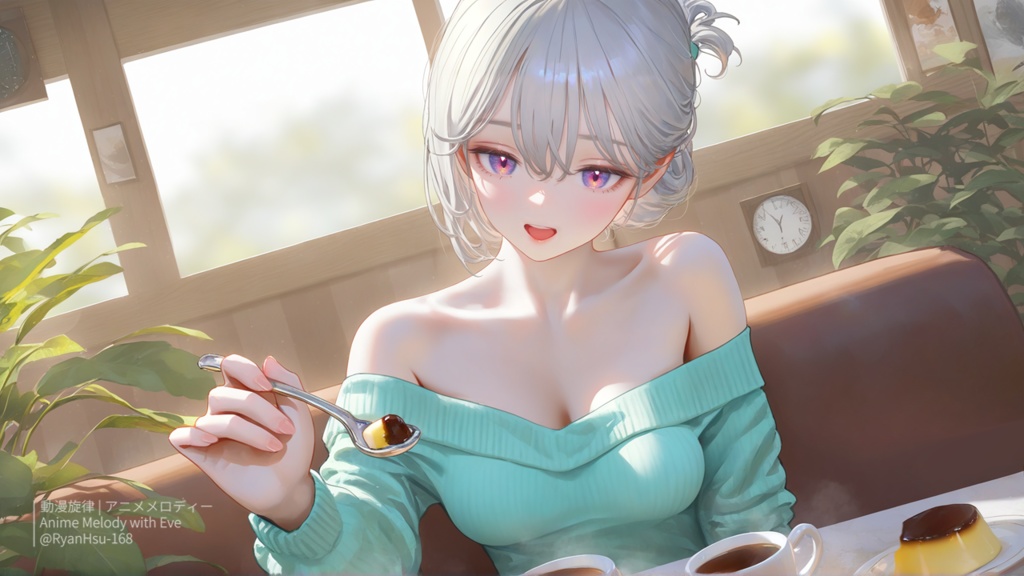 🚀《Eve 🍮 Sweet Moment!愛情の餌やり 🌟》ライブ壁紙 | YouTube チャンネルオリジナルキャラクター