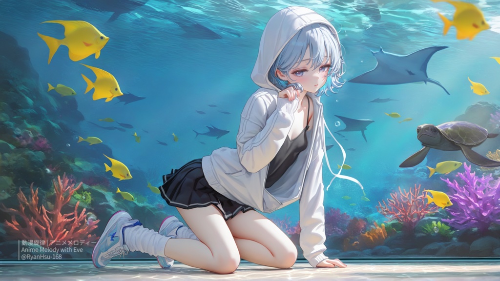 🚀《Mio 🐠 ねむねむアクアリウム!夢幻の海 🌊》ライブ壁紙 | YouTube チャンネルオリジナルキャラクター