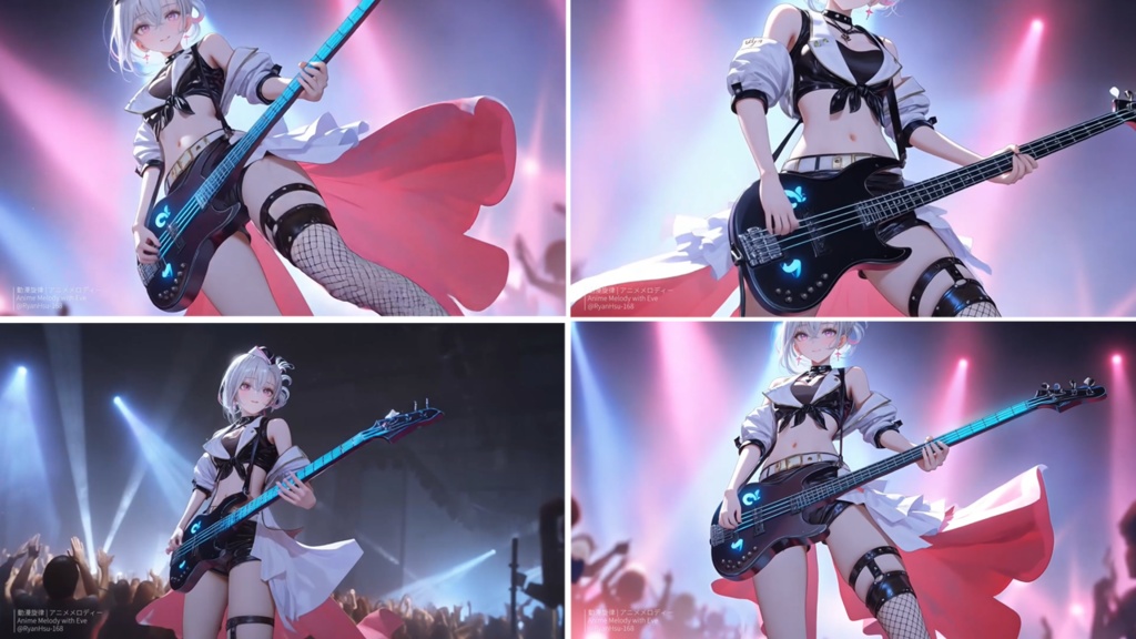 🚀《Eve 🎸 きえないほし – Glitchy Love & Bass Desire 💥》ライブ壁紙 | YouTube チャンネルオリジナルキャラクター