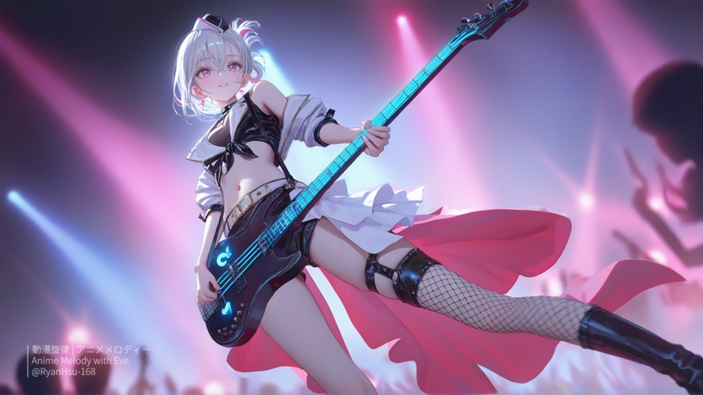 🚀《Eve 🎸 きえないほし – Glitchy Love & Bass Desire 💥》ライブ壁紙 | YouTube チャンネルオリジナルキャラクター