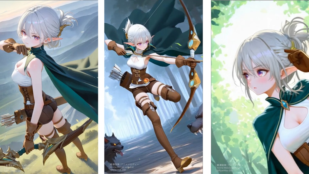 🚀《Eve 🏹 異世界エルフの冒険譚 – Epic Fantasy Arrow Quest ✨》ライブ壁紙 | YouTube チャンネルオリジナルキャラクター