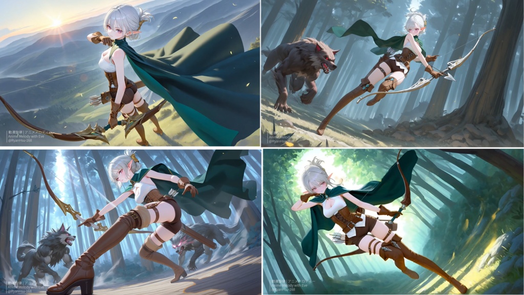 🚀《Eve 🏹 異世界エルフの冒険譚 – Epic Fantasy Arrow Quest ✨》ライブ壁紙 | YouTube チャンネルオリジナルキャラクター