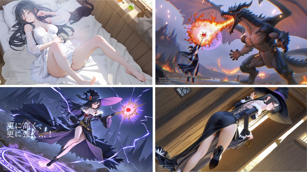 🚀《Rin ⚡ 星を撃て – Witch Storm & Thunder Pledge 🪄》ライブ壁紙 | YouTube チャンネルオリジナルキャラクター