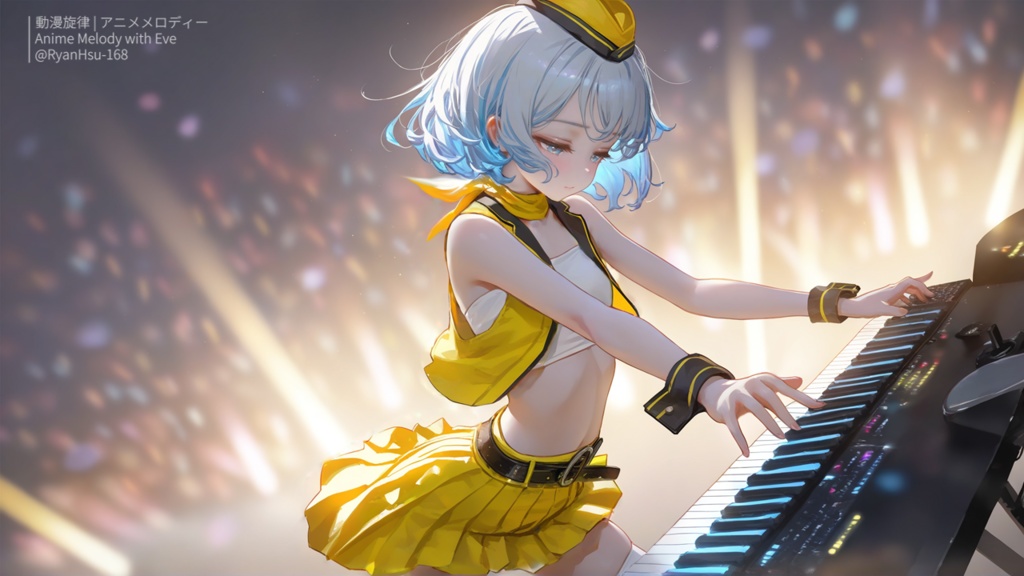 🚀《Mio 🎹 夢のままでいいよ – 少女の節奏日常 ✨ Keyboard × Light J-Rock》ライブ壁紙 | YouTube チャンネルオリジナルキャラクター