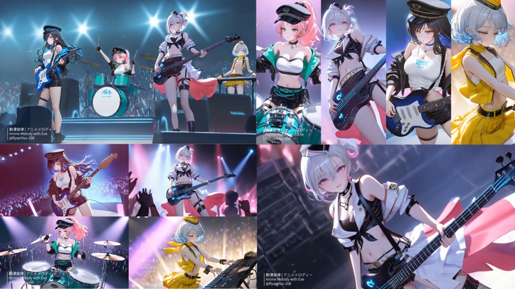 🚀《Eve 🎸 Girls Band 初共演LIVE – 2.5H × 青春情緒精選 🔥 Anime OP × Emotional Rock》ライブ壁紙 | YouTube チャンネルオリジナルキャラクター