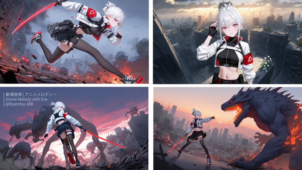 Booth 商品名 🚀《Eve ⚔ Crimson Trigger – Apocalyptic Battle 💥》ライブ壁紙 | YouTube チャンネルオリジナルキャラクター