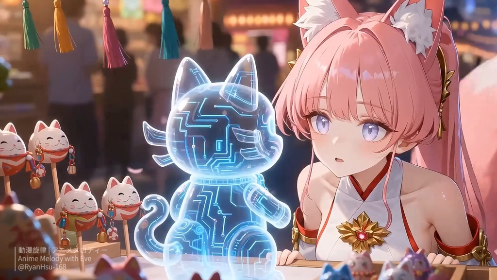 🚀《Fia 🦊 天狐の虚数結界 – IMAGINARY DATA-BARRIER × 九尾召喚 Cyber Wafuu ⛩️》ライブ壁紙 ＆ 原作BGM (WAV) | YouTube チャンネルオリジナルキャラクター