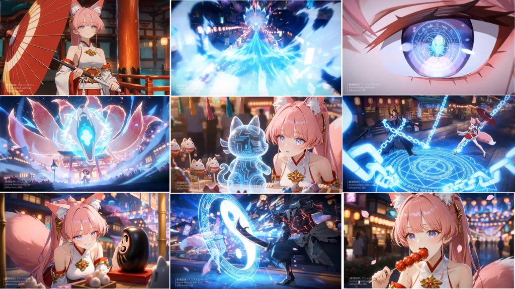 🚀《Fia 🦊 天狐の虚数結界 – IMAGINARY DATA-BARRIER × 九尾召喚 Cyber Wafuu ⛩️》ライブ壁紙 & 原作BGM (WAV) | YouTube チャンネルオリジナルキャラクター