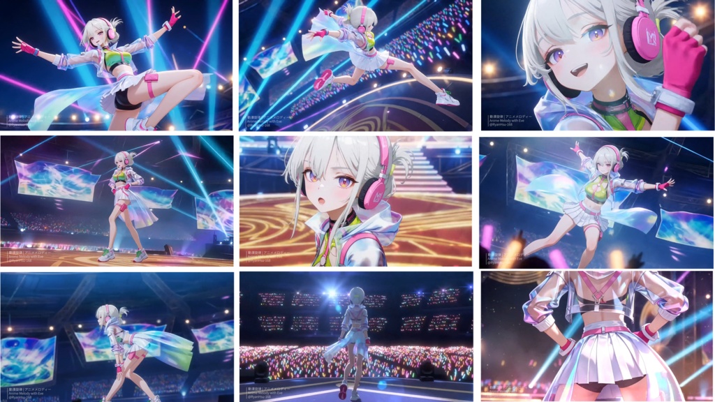 🚀《Eve 🎤 GLITCH PERFECT & VILLAINESS REBORN》ライブ壁紙 & 原作BGM (WAV) | YouTube チャンネルオリジナルキャラクター