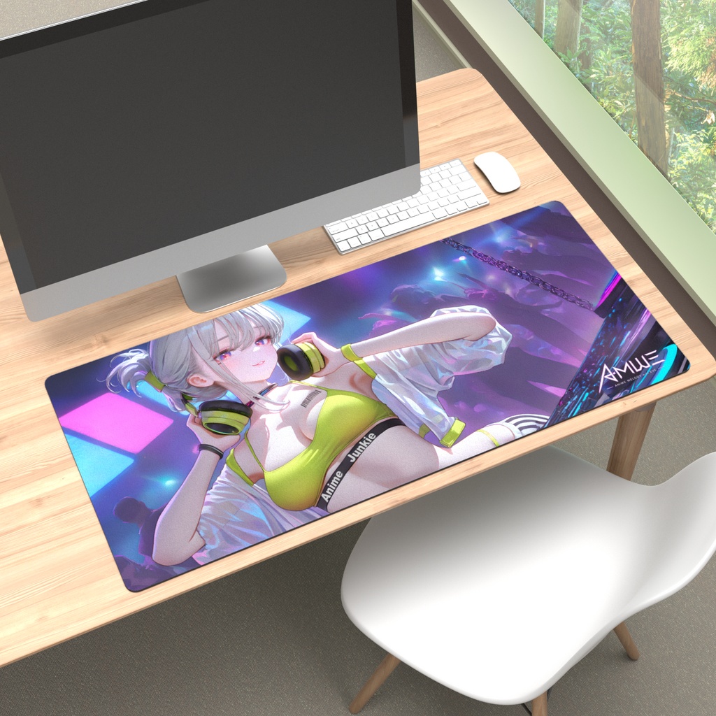 【Eve】Nightclub DJ Set 大型デスクマット・プレイマット (900×400mm) / ゲーミングマウスパッド ｜ Anime Melody with Eve