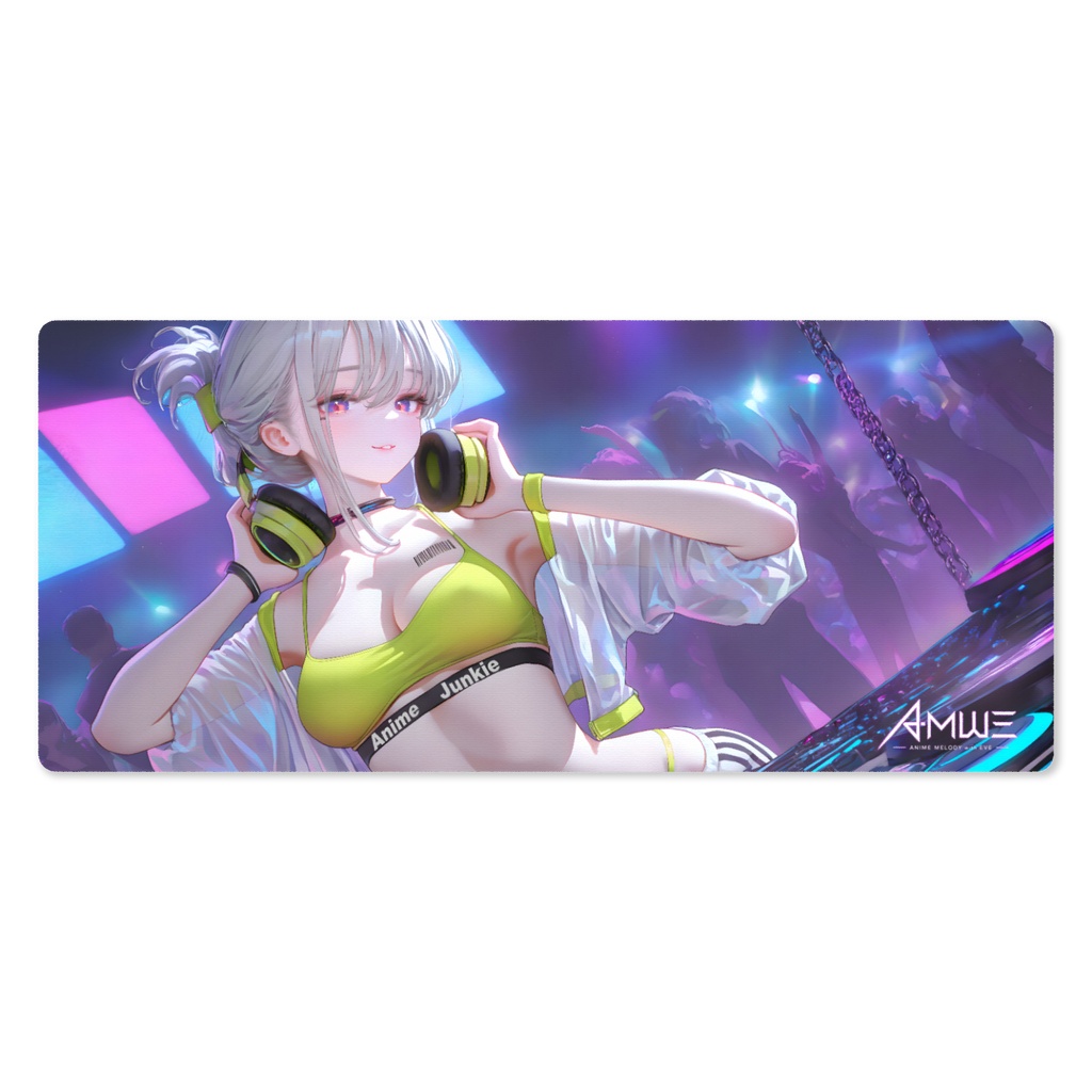 【Eve】Nightclub DJ Set 大型デスクマット・プレイマット (900×400mm) / ゲーミングマウスパッド | Anime Melody with Eve