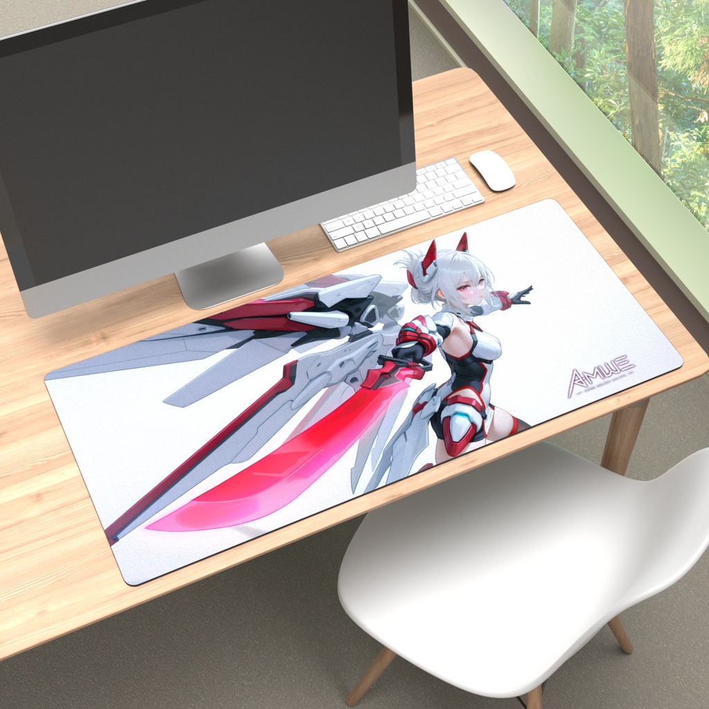 【Eve】機娘一閃・斬滅の舞 大型デスクマット・プレイマット (900×400mm) / ゲーミングマウスパッド ｜ Anime Melody with Eve
