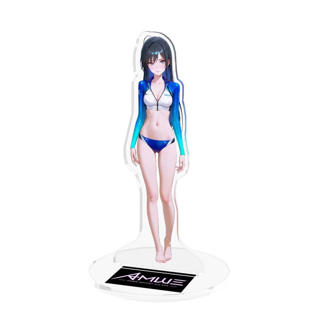 【Rin】Summer Wave 水着ver. アクリルスタンド・フィギュア (100×100mm) | Anime Melody with Eve