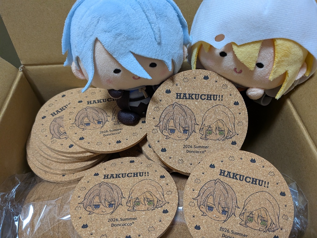 伯仲コルクコースター