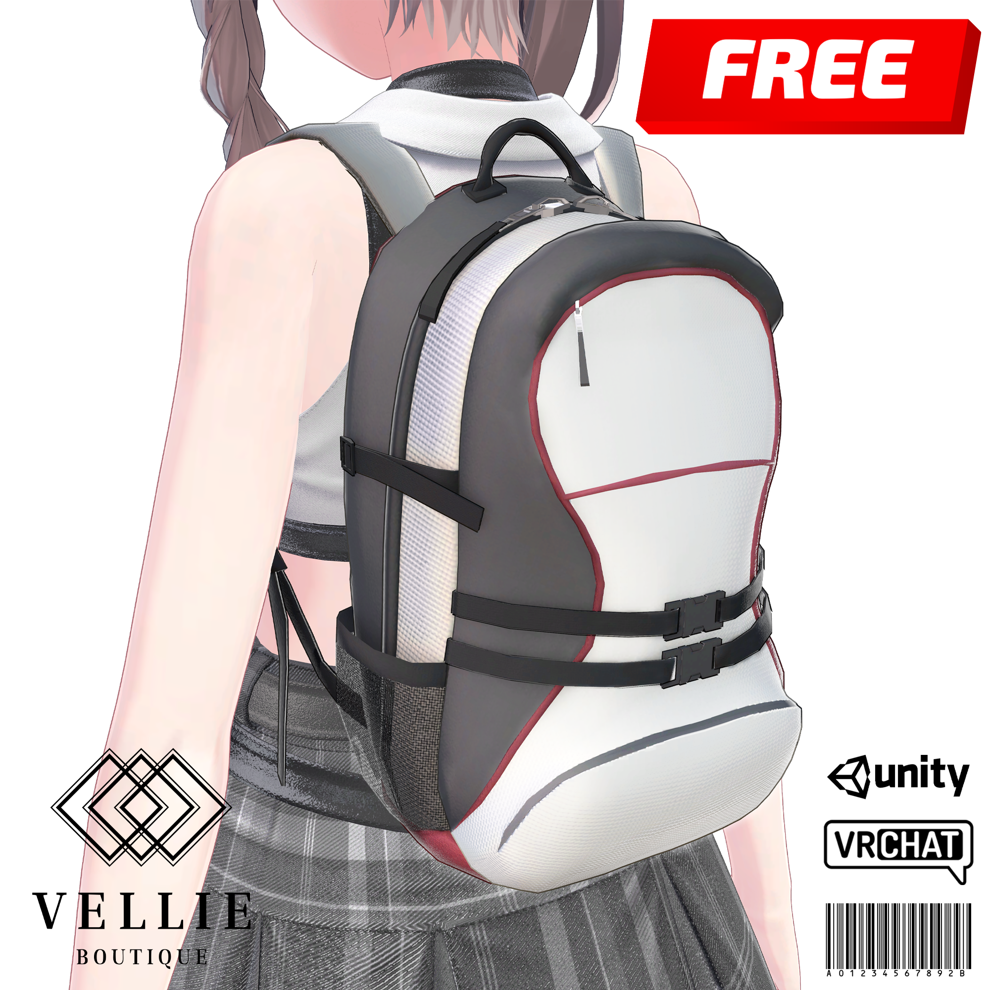 🟡FREE🟡║VRC 衣装║ STREAMLINE BACKPACK