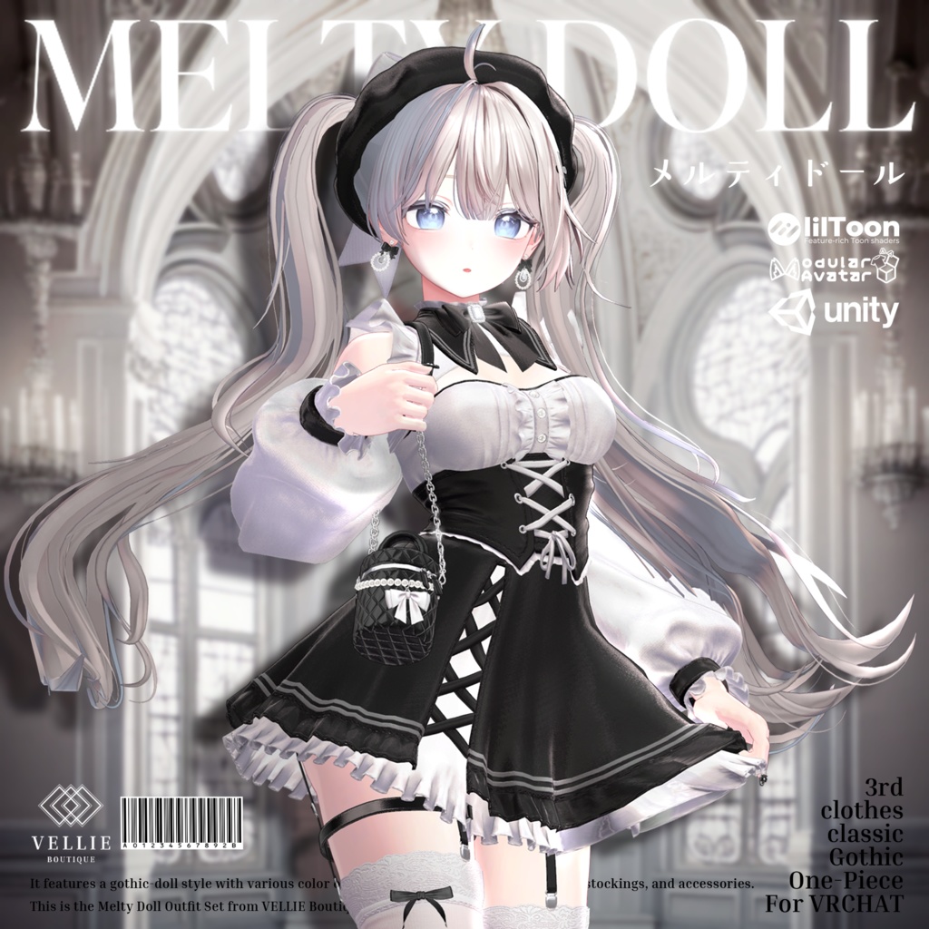 🎀【VRC 衣装】Melty Doll - Gothic          