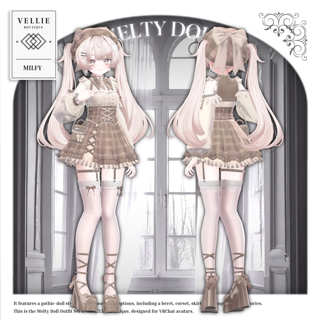 🎀【VRC 衣装】Melty Doll - Gothic