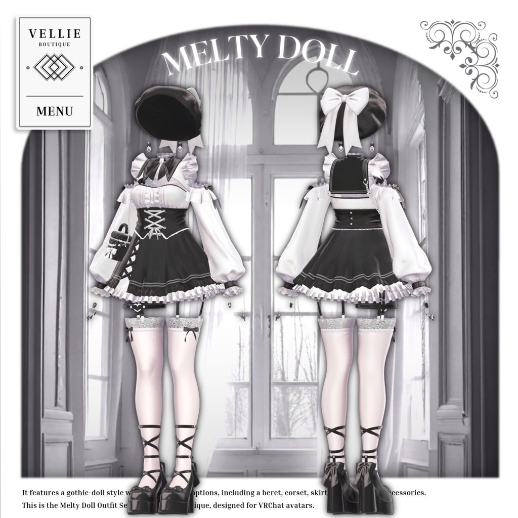 🎀【VRC 衣装】Melty Doll - Gothic