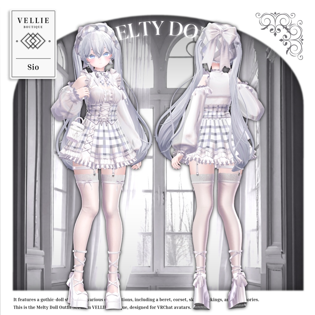 🎀【VRC 衣装】Melty Doll - Gothic