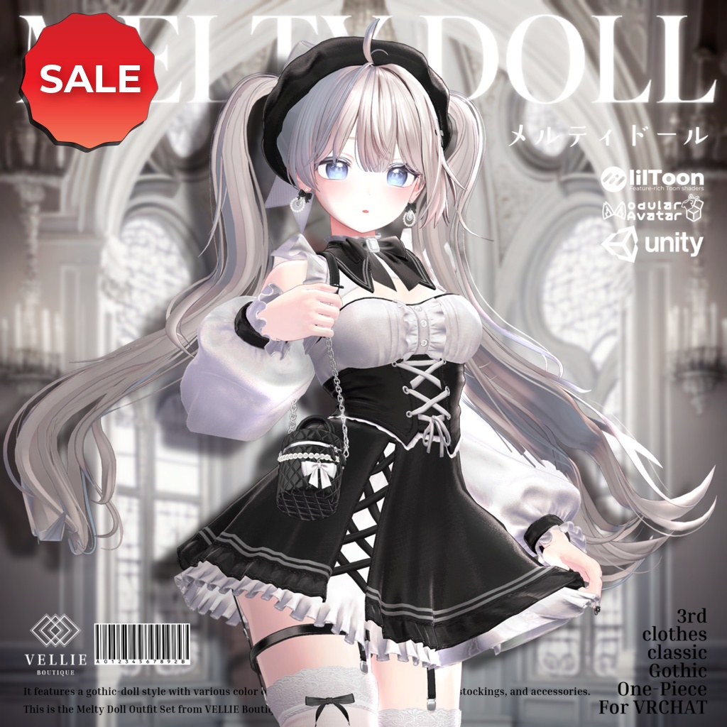 🔴On Sale 🎀【VRC 衣装】Melty Doll - Gothic