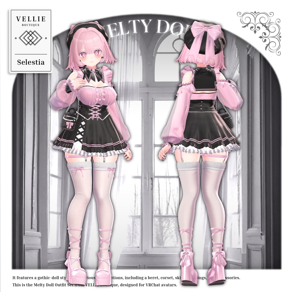 🎀【VRC 衣装】Melty Doll - Gothic