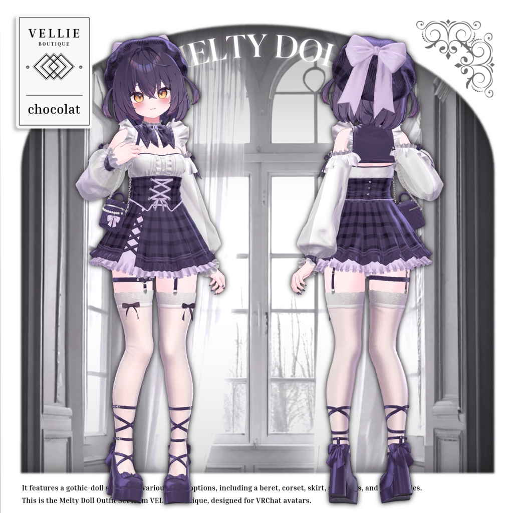 🎀【VRC 衣装】Melty Doll - Gothic