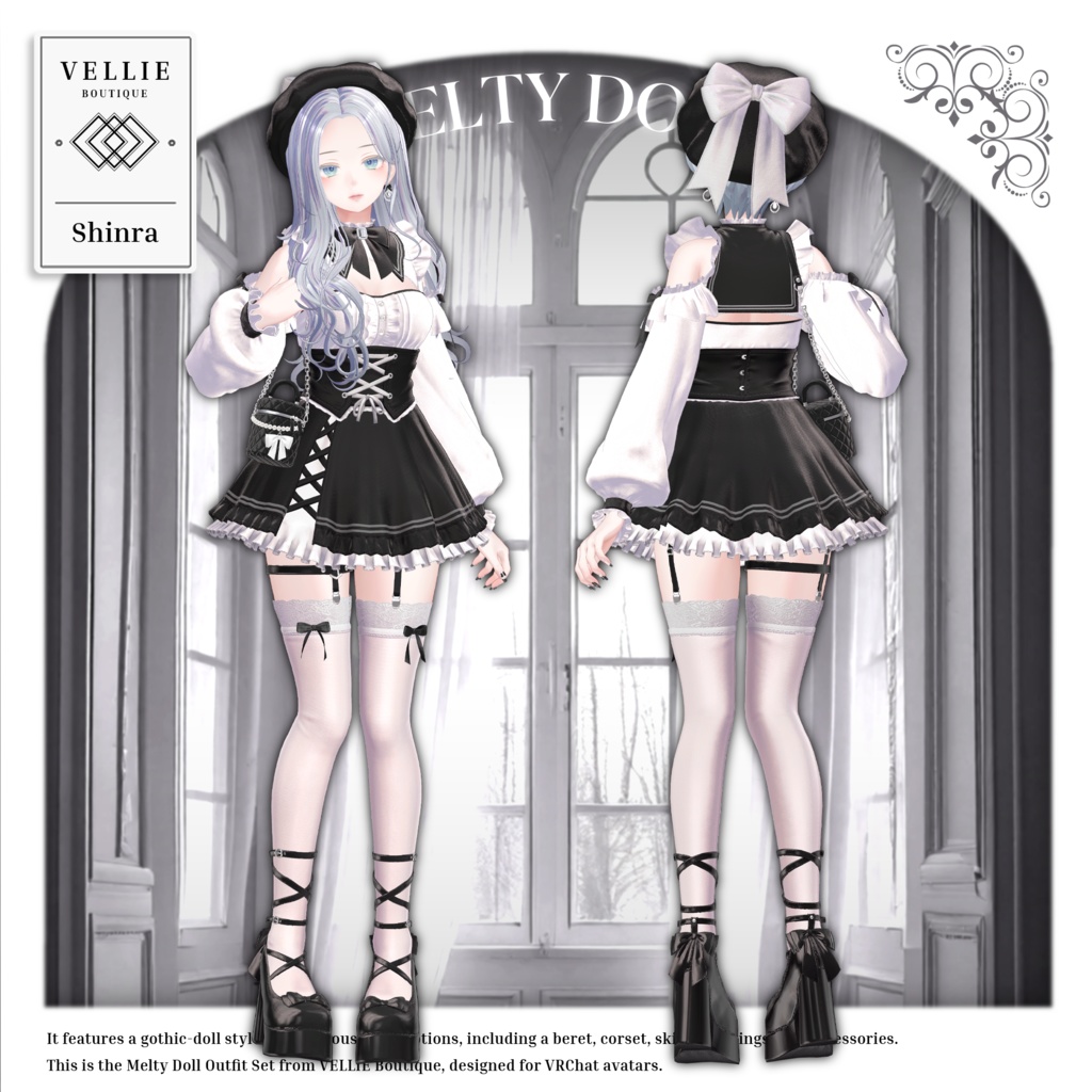 🎀【VRC 衣装】Melty Doll - Gothic