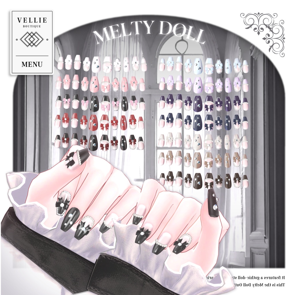 🎀【VRC 衣装】Melty Doll - Gothic