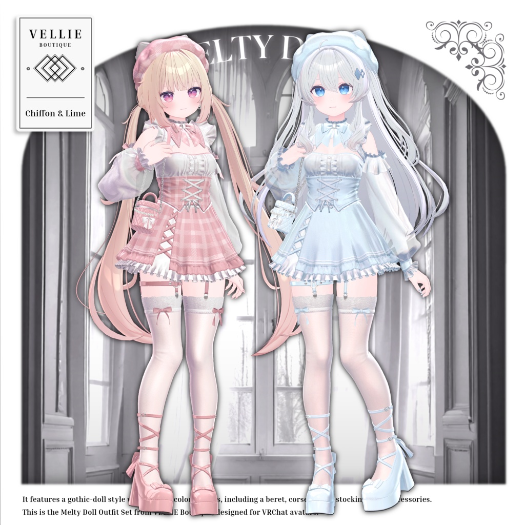 🎀【VRC 衣装】Melty Doll - Gothic