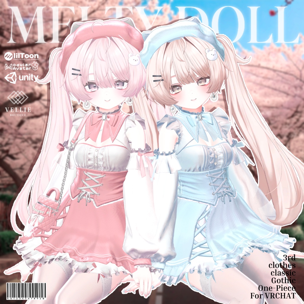 🎀【VRC 衣装】Melty Doll - Gothic