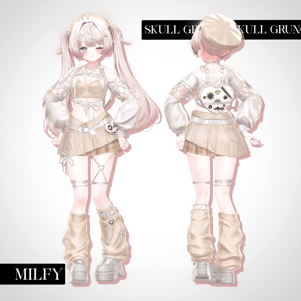 📢SALE💀【VRC 衣装】SKULL GRUNGE - Riot