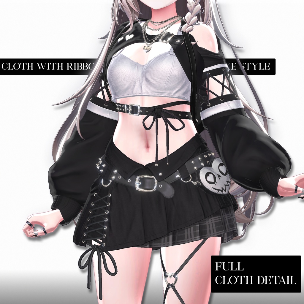 📢SALE💀【VRC 衣装】SKULL GRUNGE - Riot