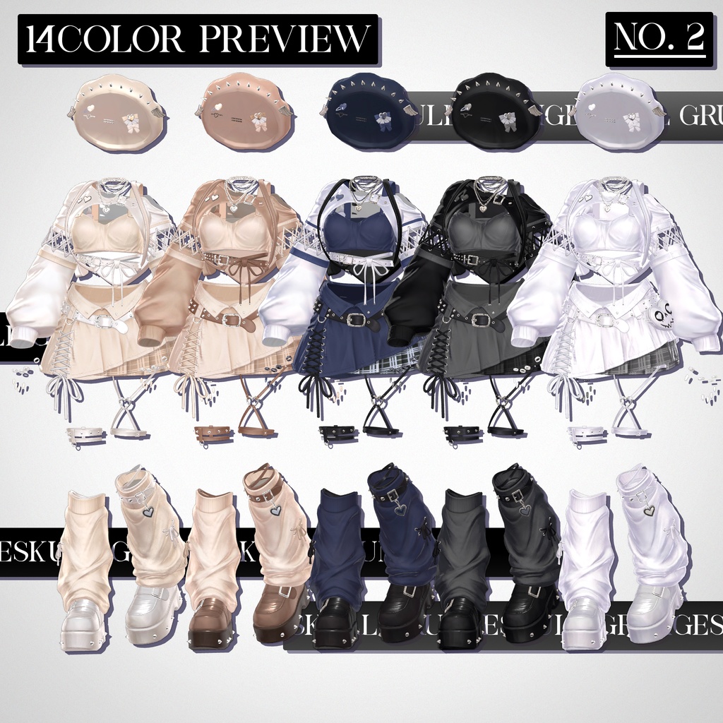 📢SALE💀【VRC 衣装】SKULL GRUNGE - Riot