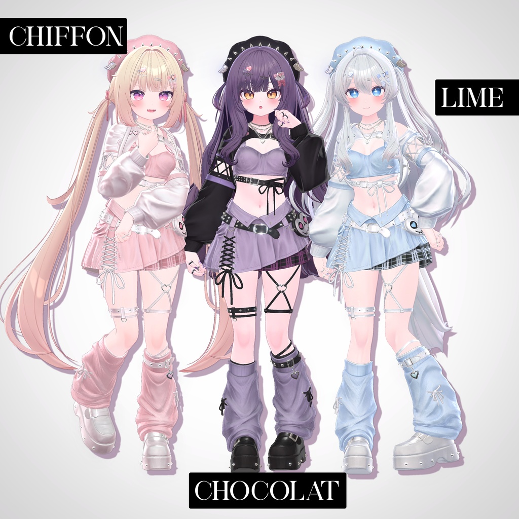 📢SALE💀【VRC 衣装】SKULL GRUNGE - Riot