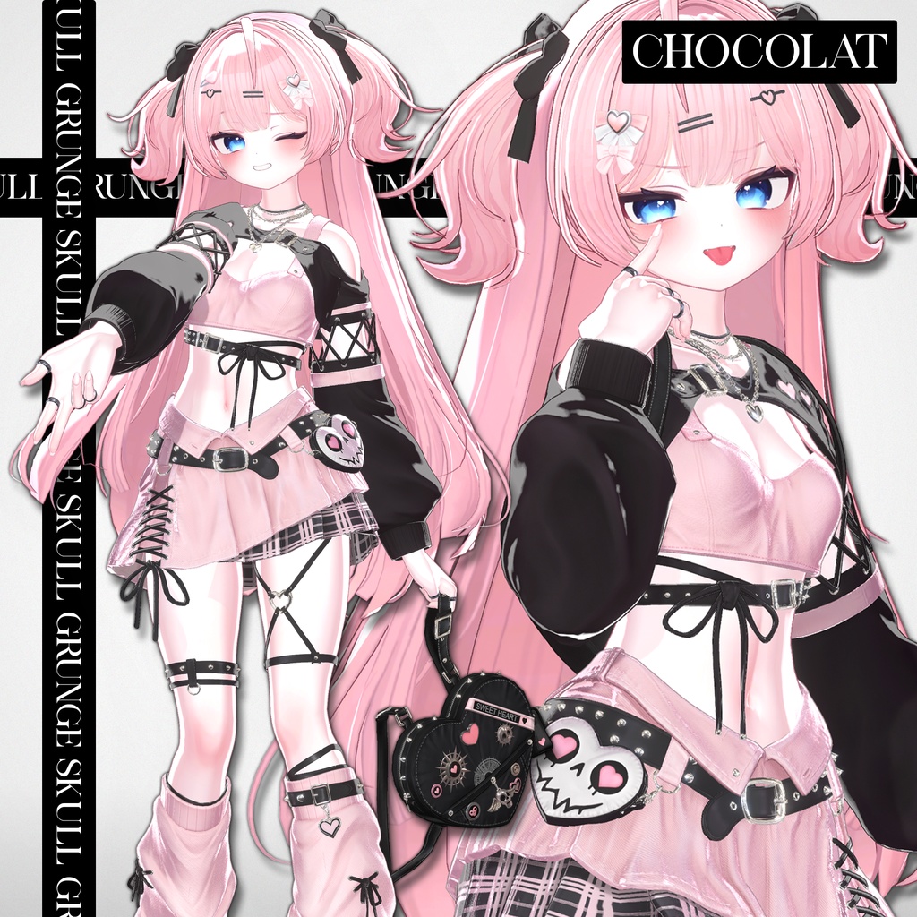 📢SALE💀【VRC 衣装】SKULL GRUNGE - Riot