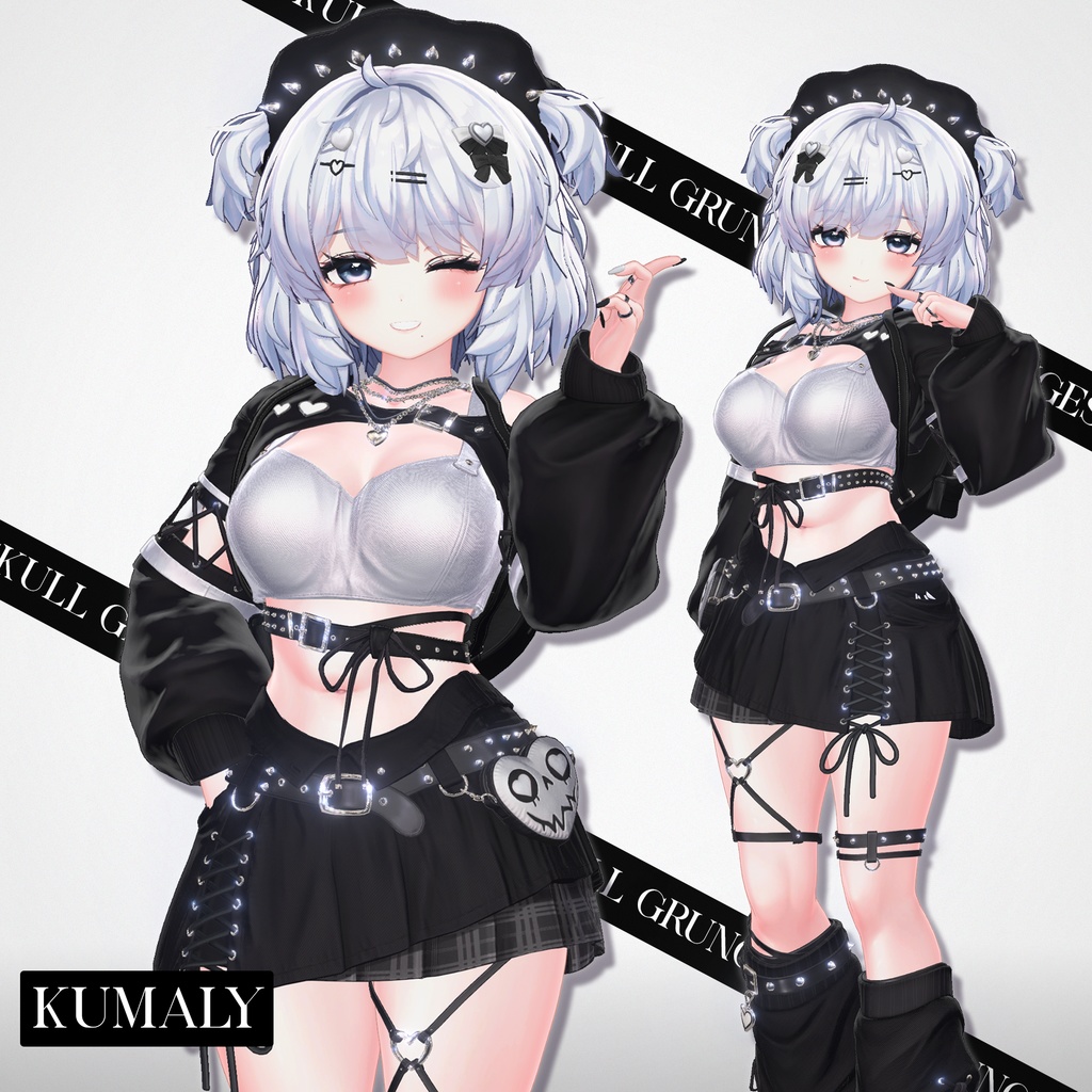 🔴SALE 💀【VRC 衣装】SKULL GRUNGE - Riot