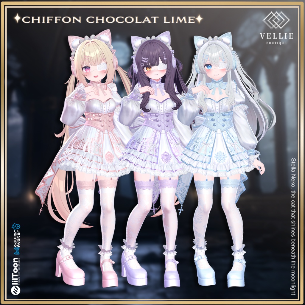 🌙【VRC 衣装】 Stella Neko - Splendent