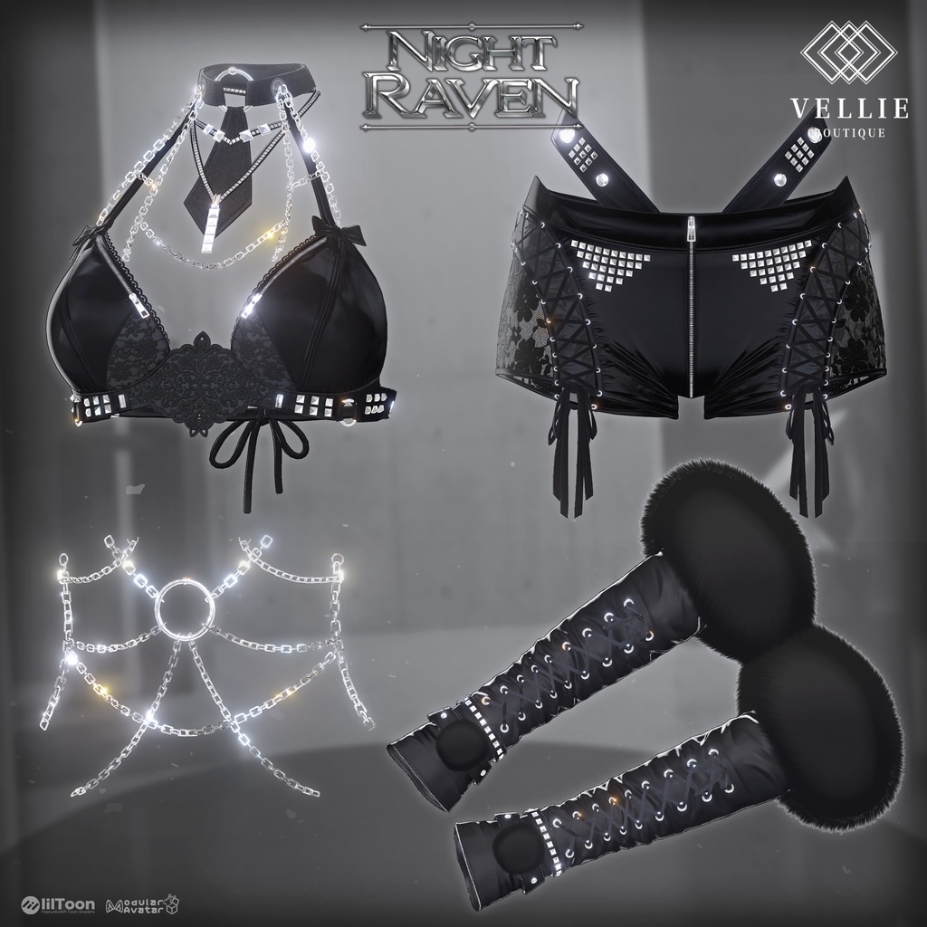 🔴SALE🔴🐦⬛【VRC 衣装】Night Raven - Noir