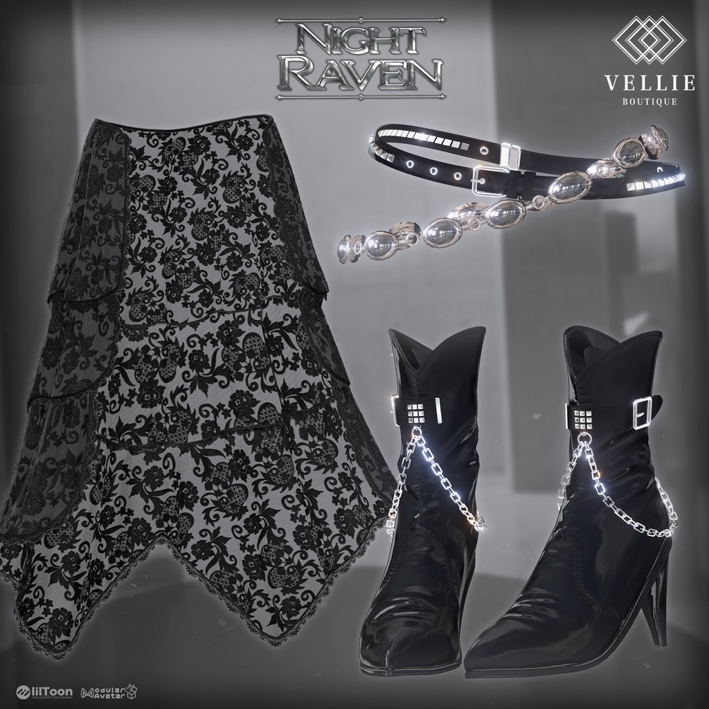 🔴SALE🔴🐦⬛【VRC 衣装】Night Raven - Noir